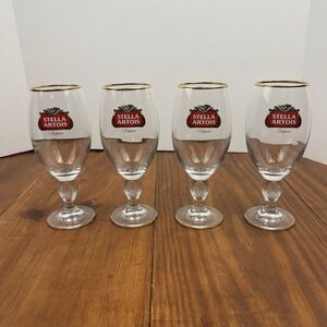 Stella Artois Belgium Glass Beer Chalice 50cl 16oz New SET OF 4‎